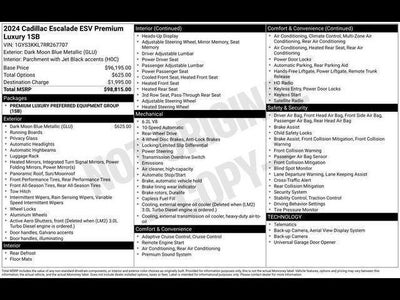 2024 Cadillac Escalade ESV Premium Luxury