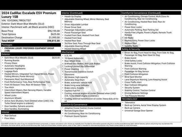 2024 Cadillac Escalade ESV Premium Luxury
