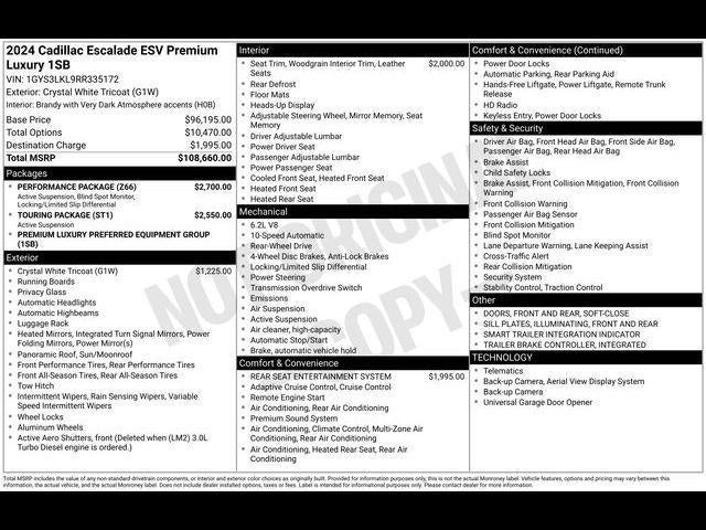 2024 Cadillac Escalade ESV Premium Luxury
