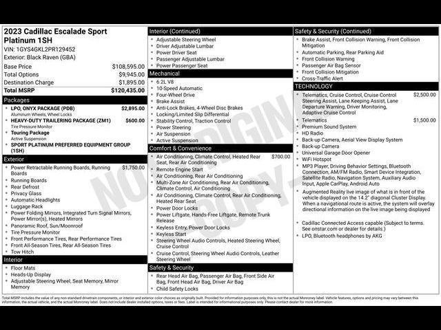2023 Cadillac Escalade 4WD Sport Platinum