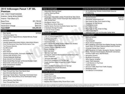 2015 Volkswagen Passat 1.8T SEL Premium