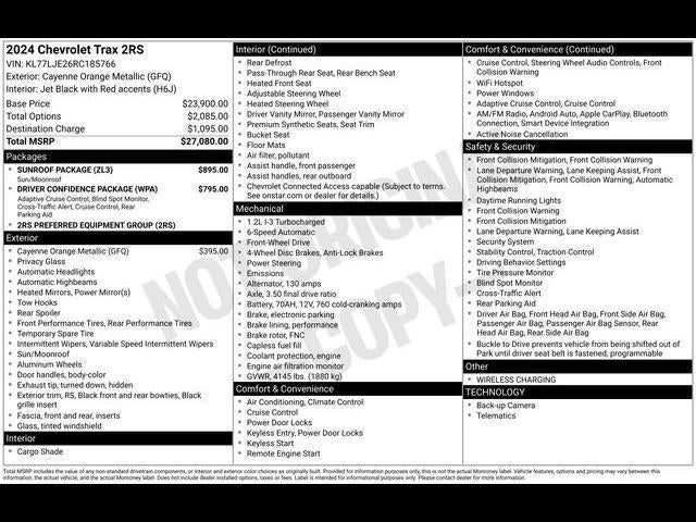 2024 Chevrolet Trax 2RS