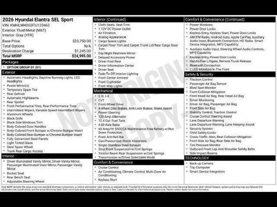 2026 Hyundai Elantra SEL Sport