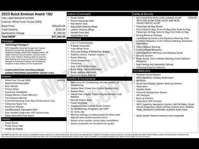 2023 Buick Envision Avenir