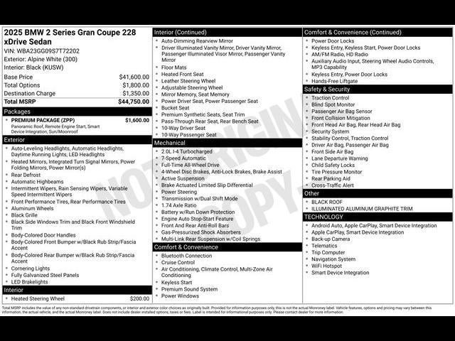 2025 BMW 2 Series 228 xDrive