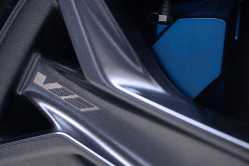 Close-up of the 2026 OPTIQ-V Brembo Performance Front Brakes | Ed Morse Cadillac Brandon FL in Brandon FL