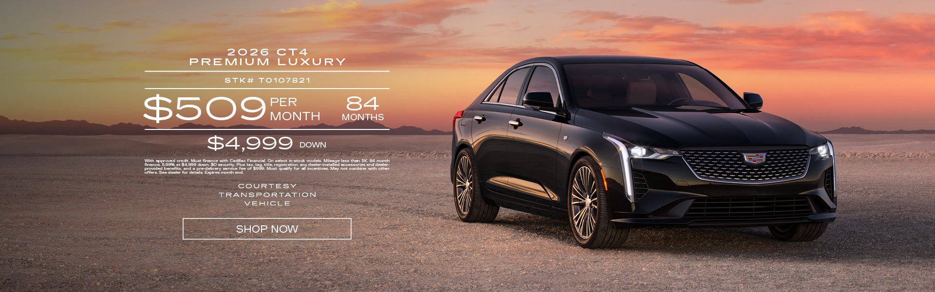 Courtesy 2026 CT4 Premium Luxury