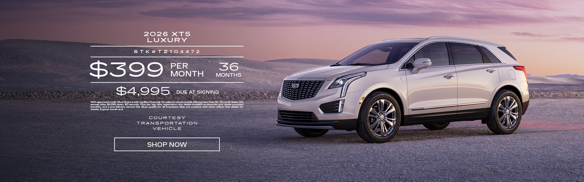 Courtesy 2026 XT5 Luxury